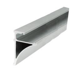 CRL 95" Brushed Nickel Aluminum Shelving Extrusion for 1/4" Glass