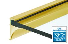 CRL 24" Brite Gold Anodized Aluminum Shelving Extrusion for 3/8" Glass