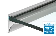 CRL 24" Brushed Nickel Aluminum Shelving Extrusion for 3/8" Glass