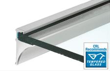 CRL 36" Brite Anodized Aluminum Shelving Extrusion for 3/8" Glass