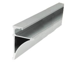 CRL 96" Brushed Nickel Aluminum Shelving Extrusion for 3/8" Glass
