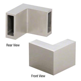 CRL Brushed Stainless Steel 90 Degree Door Connector Bracket for Serenity Sliding Doors