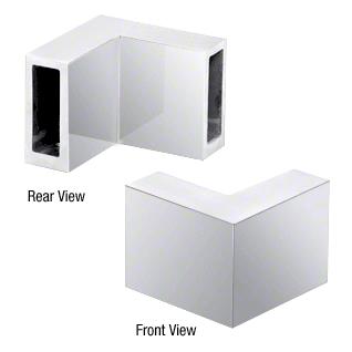 CRL Polished Stainless Steel 90 Degree Door Connector Bracket for Serenity Sliding Doors