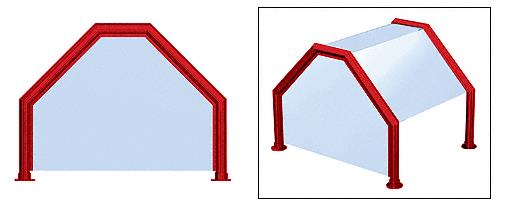 CRL Elegant 111 Series Sneeze Guard - 2" Powder Painted Tubing, Glass On Top, Slants, and One End or Both Ends