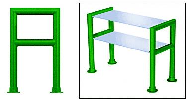 CRL Elegant 147 Series Sneeze Guard - 2" Powder Painted Tubing, Glass On Top and Shelf Only