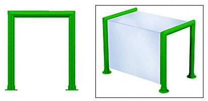 CRL Elegant 145 Series Sneeze Guard - 1-1/2" Powder Painted Tubing, Glass On Top and Front Only