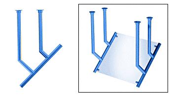 CRL Contemporary 204 Series Sneeze Guard - 1-1/2" Powder Painted Tubing, Glass On Slant Only