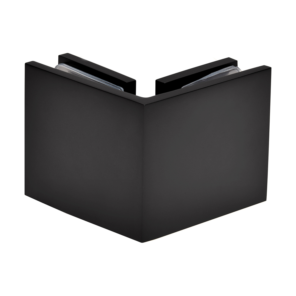 CRL Matte Black Square Style 90 Degree Glass-to-Glass Clamp