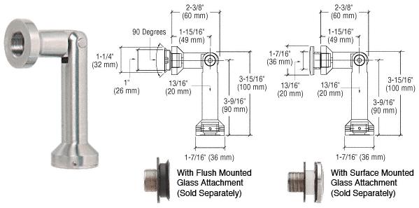 CRL Glass-to-Wall Column Swivel Fitting