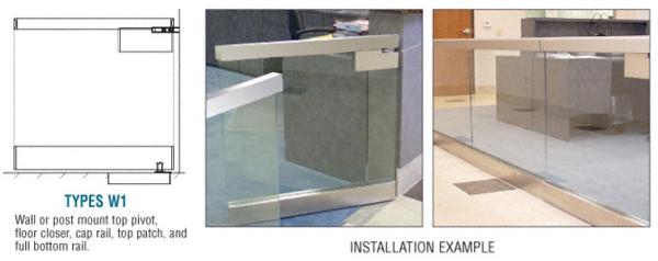 CRL Brushed Stainless W1 Series Gate Wide Rail With 2" Square Cap