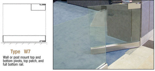 CRL Brushed Stainless Wall Mount Swinging Gate with Top and Bottom Pivot Plus Top Notch and Full Bottom Rail