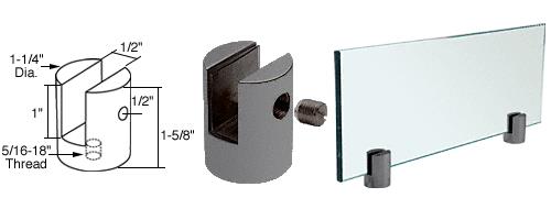 CRL Gun Metal Slot Mount Standoff for 1/2" Panels
