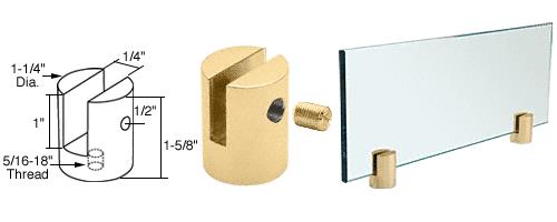 CRL Brass Slot Mount Standoff for 1/4" Panels