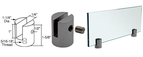 CRL Gun Metal Slot Mount Standoff for 1/4" Panels