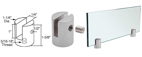 CRL Satin Chrome Slot Mount Standoff for 1/4" Panels