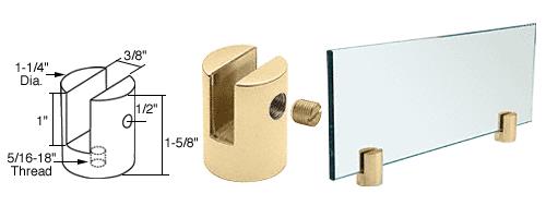 CRL Brass Slot Mount Standoff for 3/8" Panels