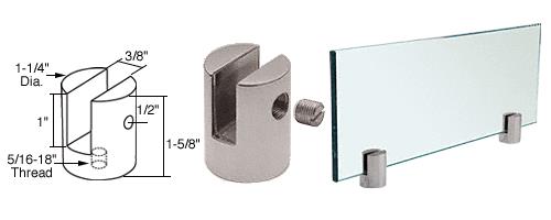 CRL Brushed Stainless Slot Mount Standoff for 3/8" Panels