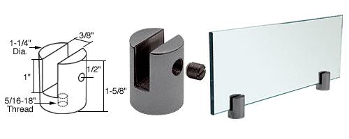 CRL Gun Metal Slot Mount Standoff for 3/8" Panels
