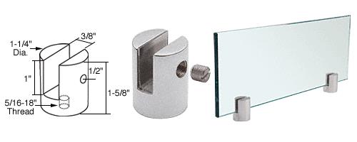 CRL Satin Chrome Slot Mount Standoff for 3/8" Panels