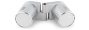 Standoff Fixed Hinge with Edge Grip & Disc Cap- 1" Diameter, Holds 3/8" Thick Materials