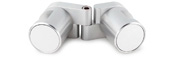 Standoff Fixed Hinge with Edge Grip & Disc Cap- 1" Diameter, Holds 1/2" Thick Materials