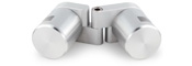 Standoff Fixed Hinge with Edge Grip & Threaded Cap- 1" Diameter, Holds 1/4" Thick Materials