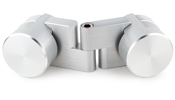 Standoff Fixed Hinge with Adjustable Edge Grip & Threaded Machined Disc Grip Insert- 1-1/4" Diameter, Holds 1/4" to 1/2" Thick Materials
