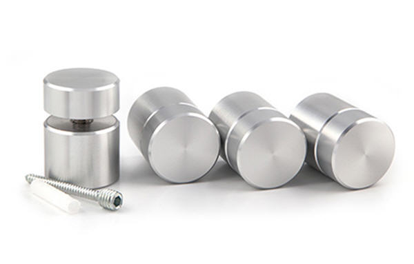Clear Satin StandOff Kit - 1-1/2" Diameter, 1" Length