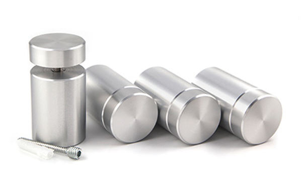 Clear Satin StandOff Kit - 1-1/2" Diameter, 2" Length