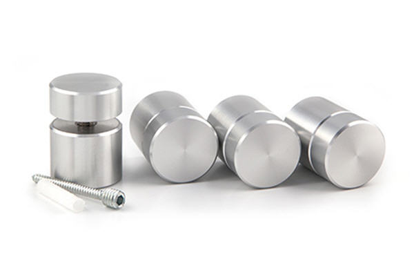 Clear Satin StandOff Kit - 1-1/4" Diameter, 1" Length