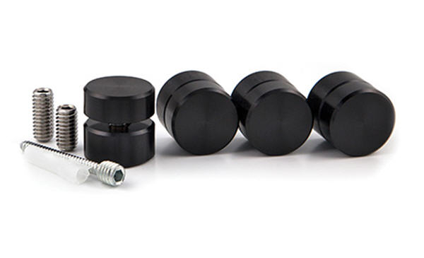 Black StandOff Kit - 1" Diameter, 1/2" Length
