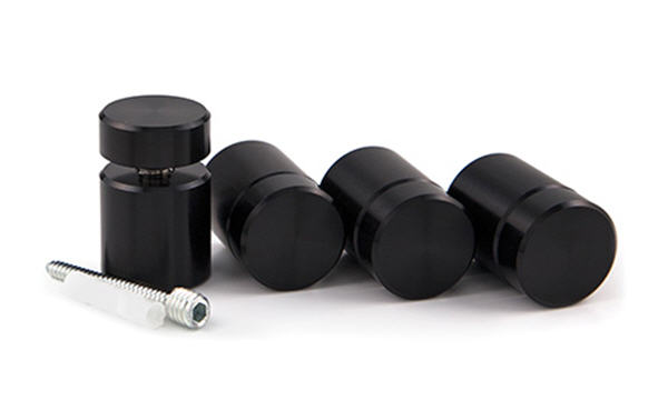 Black StandOff Kit - 1" Diameter, 1" Length