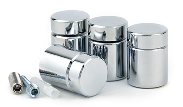 Chrome StandOff Kit - 1" Diameter, 1" Length