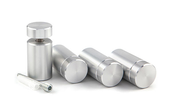Clear Satin StandOff Kit - 1" Diameter, 1-1/2" Length