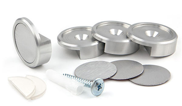 Clear Satin Panel Clip - 1-1/4" Diameter