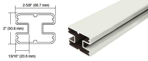 CRL Oyster White 2" x 2-5/8" Square 180 Degree Post - 20 ft 1 in long