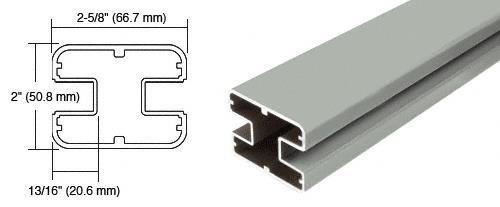 CRL Agate Gray 2" x 2-5/8" Square 180 DegreePost - 20 ft 1 in long