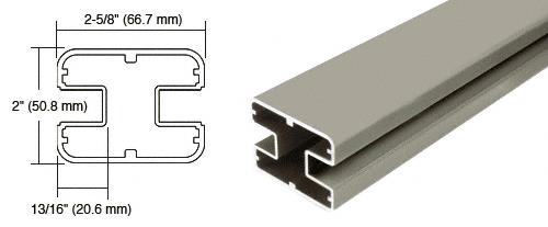 CRL Beige Gray 2" x 2-5/8" Square 180 Degree Post - 20 ft 1 in long