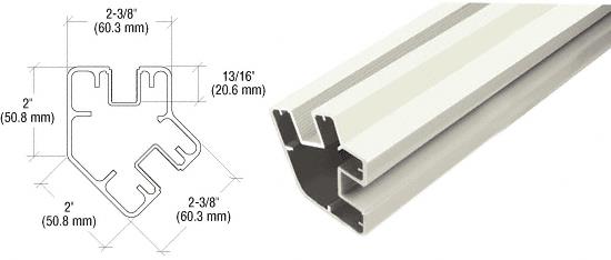 CRL Oyster White 36" Long 2" x 2-3/8" Rectangular 135 Degree Post