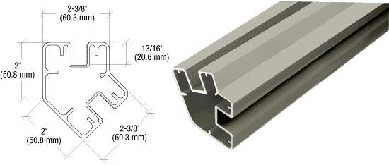 CRL Beige Gray 36" Long 2" x 2-3/8" Rectangular 135 Degree Post