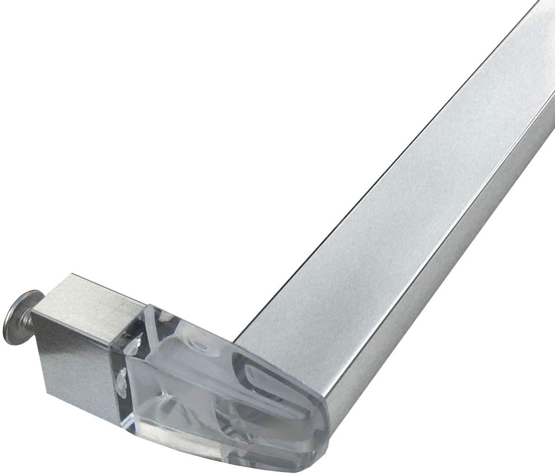 Gordon Glass&#174; 25" Long Brushed Nickel Framed Sliding Shower Door Towel Bar with Clear Acrylic Brackets