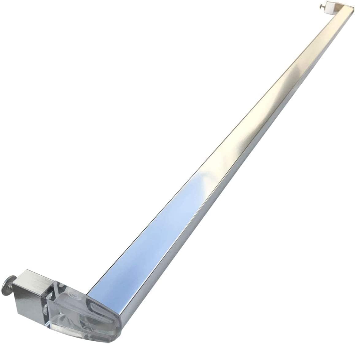Gordon Glass&#174; 25" Long Chrome Framed Sliding Shower Door Towel Bar with Clear Acrylic Brackets