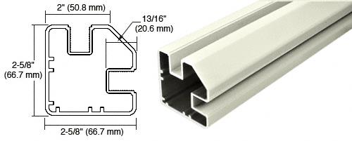 CRL Oyster White 60" Long 2" x 2-5/8" Square 90 Degree Post