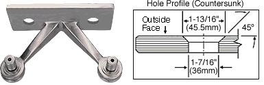 CRL Brushed Stainless 2-Way Heavy Duty Fin Stabilized Wall Mount Spider Fitting