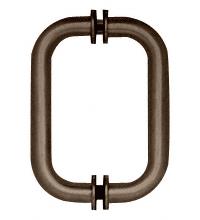 CRL Brushed Bronze 6" Back-To-Back Solid Brass 3/4" Diameter Pull Handles with Metal Washers