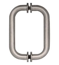 CRL Brushed Nickel 6" Back-To-Back Solid Brass 3/4" Diameter Pull Handles with Metal Washers