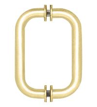 CRL Satin Brass 6" Back-To-Back Solid Brass 3/4" Diameter Pull Handles with Metal Washers