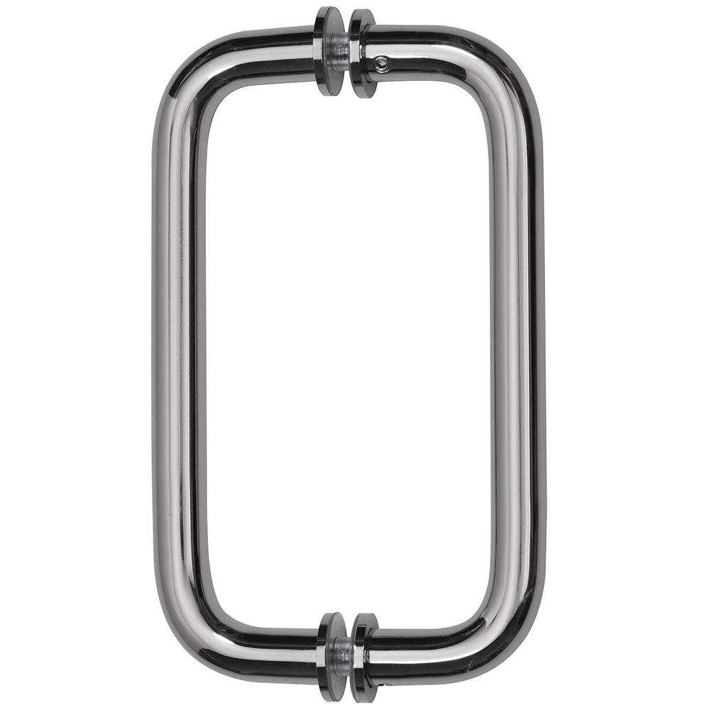 CRL Polished Chrome 8" Back-To-Back Solid Brass 3/4" Diameter Pull Handles with Metal Washers