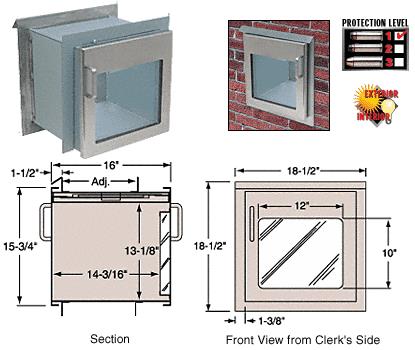 CRL Package Receiver with Clear Vision Panel Door  Level 1 Protection