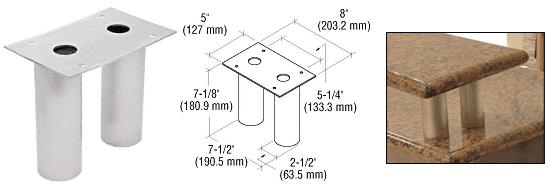 CRL Round  7-1/8" Brushed Stainless Steel Post Support